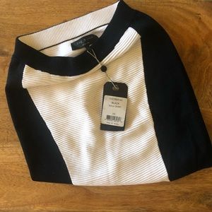 Rag & Bone Two-Tone Ribbed Skirt, XS